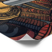 Poster d'art de Samurai - Style d'art simple inspi (Coin)