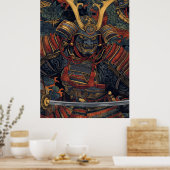 Poster d'art de Samurai - Style d'art simple inspi (Cuisine)