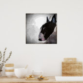 poster d'art de Slick English Bull Terrier (Cuisine)