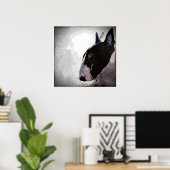 poster d'art de Slick English Bull Terrier (Bureau à domicile)