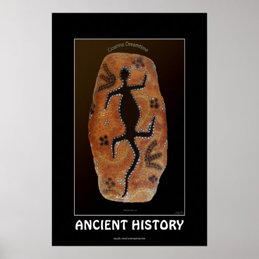 Poster d'art de style aborigène GOANNA Australian (Devant)