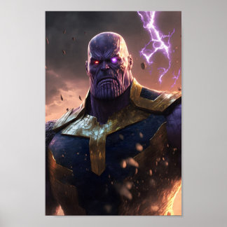 Poster d'art de Thanos fan - Poster de Marvel Than