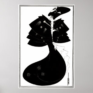 Poster ~ d'art déco/Nouveau le cap noir par Beardsley