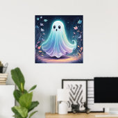 Poster d'art déplaisant Cute Ghost (Bureau à domicile)