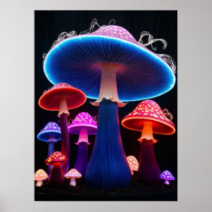 Poster d'art des champignons