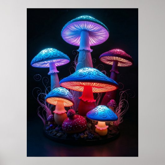 Poster d'art des champignons (Devant)