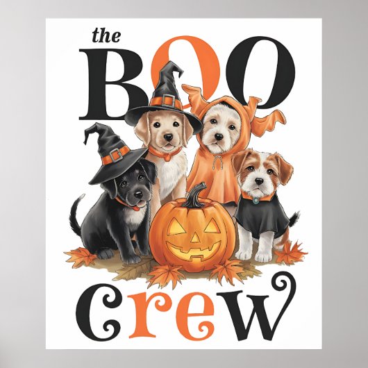 Poster d'art des chiens d'Halloween (Devant)