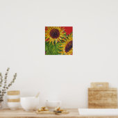 Poster d'art des fleurs de soleil jaunes (Cuisine)