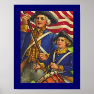 Poster d'art des soldats vintages américains