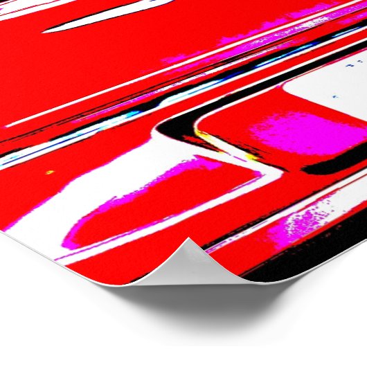 Poster d'art des voitures embouteillées dans les t (Coin)