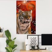 Poster d'art d'Imaginaire Amur Tiger et Jupiter (Bureau à domicile)
