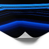 Poster d'art Dolphin Bleu Abstrait (Coin)