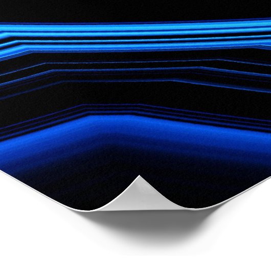 Poster d'art Dolphin Bleu Abstrait (Coin)