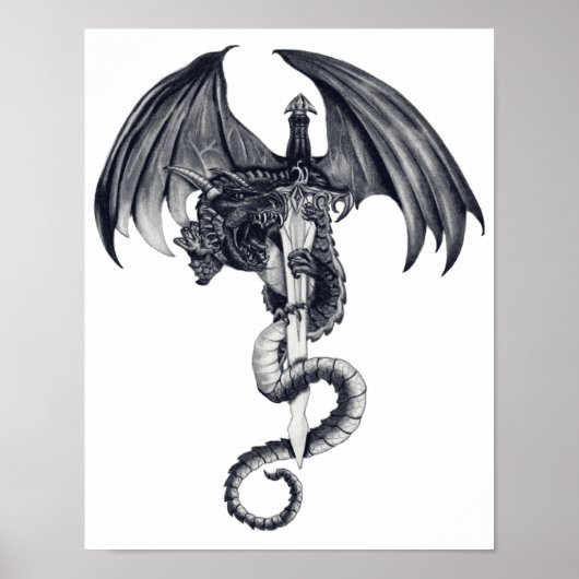 Poster d'art Dragon & Sword (Devant)