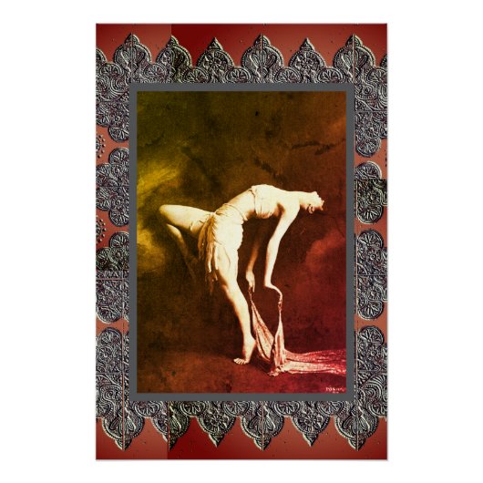 Poster d'art dramatique avec danseuse Vintage (Devant)