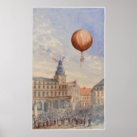 POSTER D'ART DU BALLON D'AIR CHAUD vintage