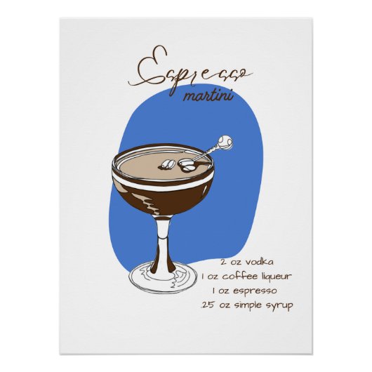 Poster d'art du bar Espresso Martini du milieu du (Devant)