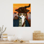 Poster d'art du capitaine Leo, Pirate Cat & Rat Im (Cuisine)