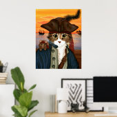 Poster d'art du capitaine Leo, Pirate Cat & Rat Im (Bureau à domicile)