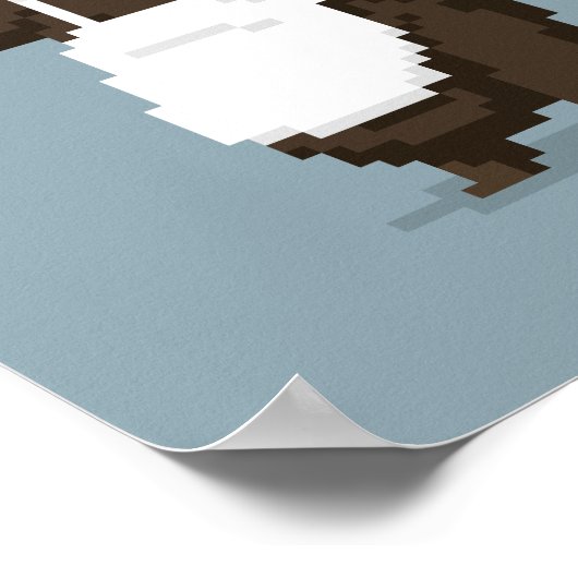 Poster d'art du chef Ours Pixel (Coin)