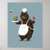 Poster d'art du chef Ours Pixel (Devant)