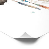 Poster d'art du Cheval Aquarelle (Coin)