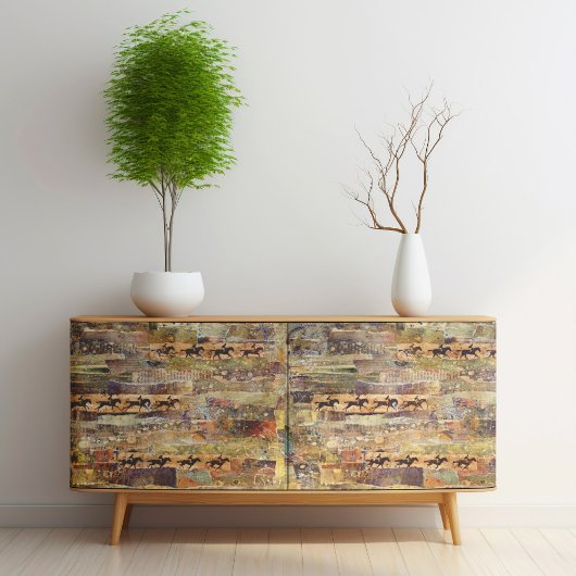 Poster d'art du cheval ou papier découpage