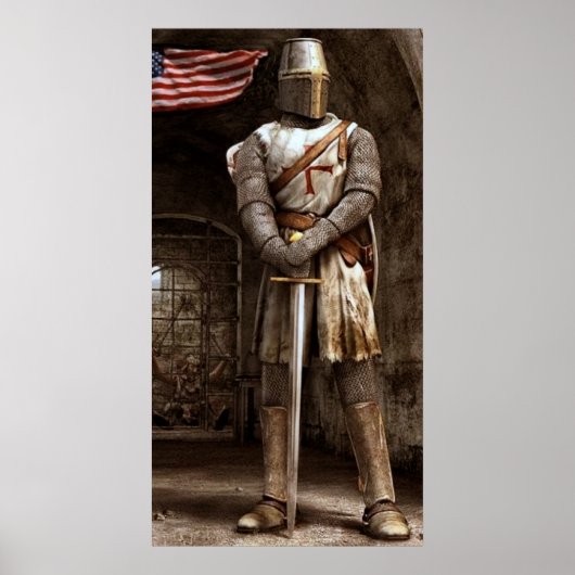 Poster d'art du chevalier modèle (Devant)