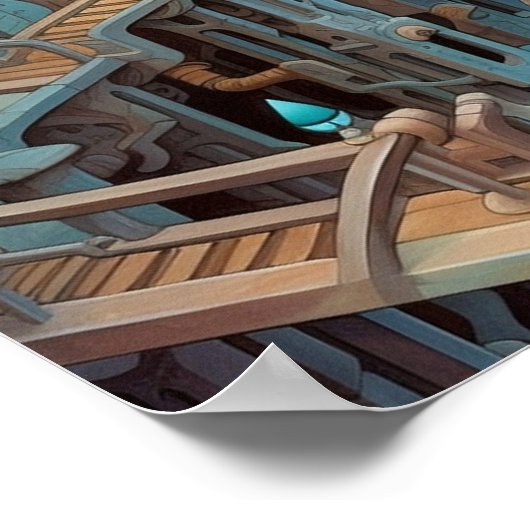 Poster d'Art du Futurisme Rétro (Coin)
