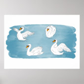 Poster d'art du lac Swan (Devant)