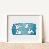 Poster d'art du lac Swan