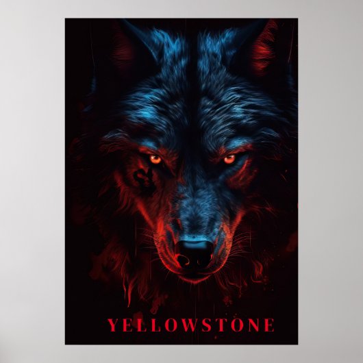 Poster d'art du loup de Yellowstone (Devant)