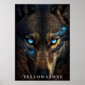 Poster d'art du loup de Yellowstone (Devant)