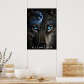Poster d'art du loup de Yellowstone (Cuisine)