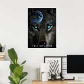 Poster d'art du loup de Yellowstone (Bureau à domicile)