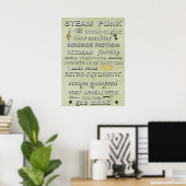 Poster d'art du métro Steampunk (Bureau à domicile)