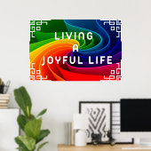 Poster d'art du mur positif "Joyful Life" (Bureau à domicile)
