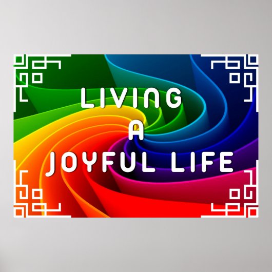Poster d'art du mur positif "Joyful Life" (Devant)