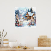 Poster d'art du paysage de Noël (Cuisine)