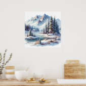 Poster d'art du paysage hivernal (Cuisine)