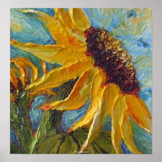 Poster d'art du tournesol jaune (Devant)