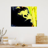 Poster d'art du visage de Gorilla Pop Print. Poste (Cuisine)