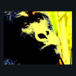 Poster d'art du visage de Gorilla Pop Print. Poste<br><div class="desc">Gorilla Head Pop Art Photographie numérique Oeuvre - Animaux sauvages Gorilles de montagne Photos - Gorille de montagne Visage Fermer Look - Primates Oeuvre d'art</div>