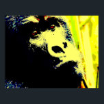 Poster d'art du visage de Gorilla Pop Print. Poste<br><div class="desc">Gorilla Head Pop Art Photographie numérique Oeuvre - Animaux sauvages Gorilles de montagne Photos - Gorille de montagne Visage Fermer Look - Primates Oeuvre d'art</div>
