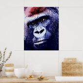 Poster d'art du visage de Gorilla Pop Print. Poste (Cuisine)