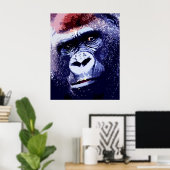 Poster d'art du visage de Gorilla Pop Print. Poste (Bureau à domicile)