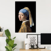 Poster d'art d'une fille avec une perle (Bureau à domicile)