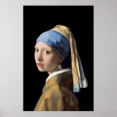 Poster d'art d'une fille avec une perle (Devant)