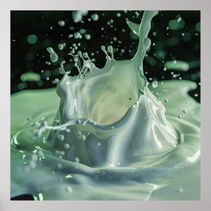 Poster d'art Emerald Liquid Explosion