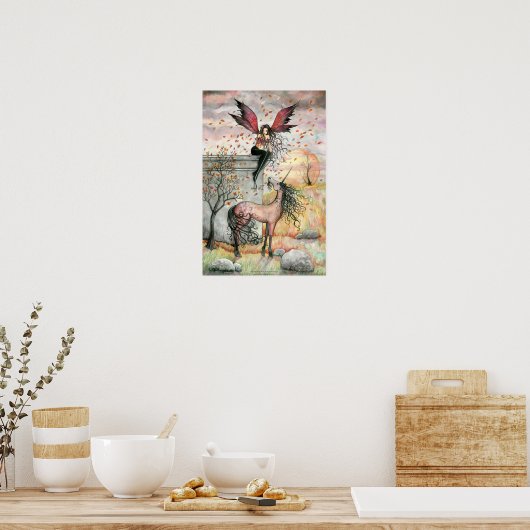 Poster d'Art Enchanted Fairy Unicorn (Cuisine)
